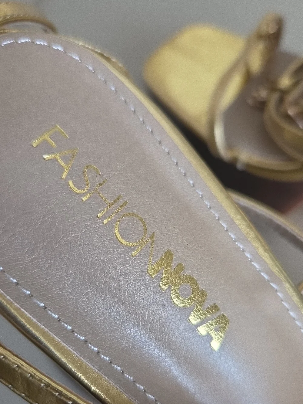 Fashion Nova Metallic Gold Wrap Platform Sandals
